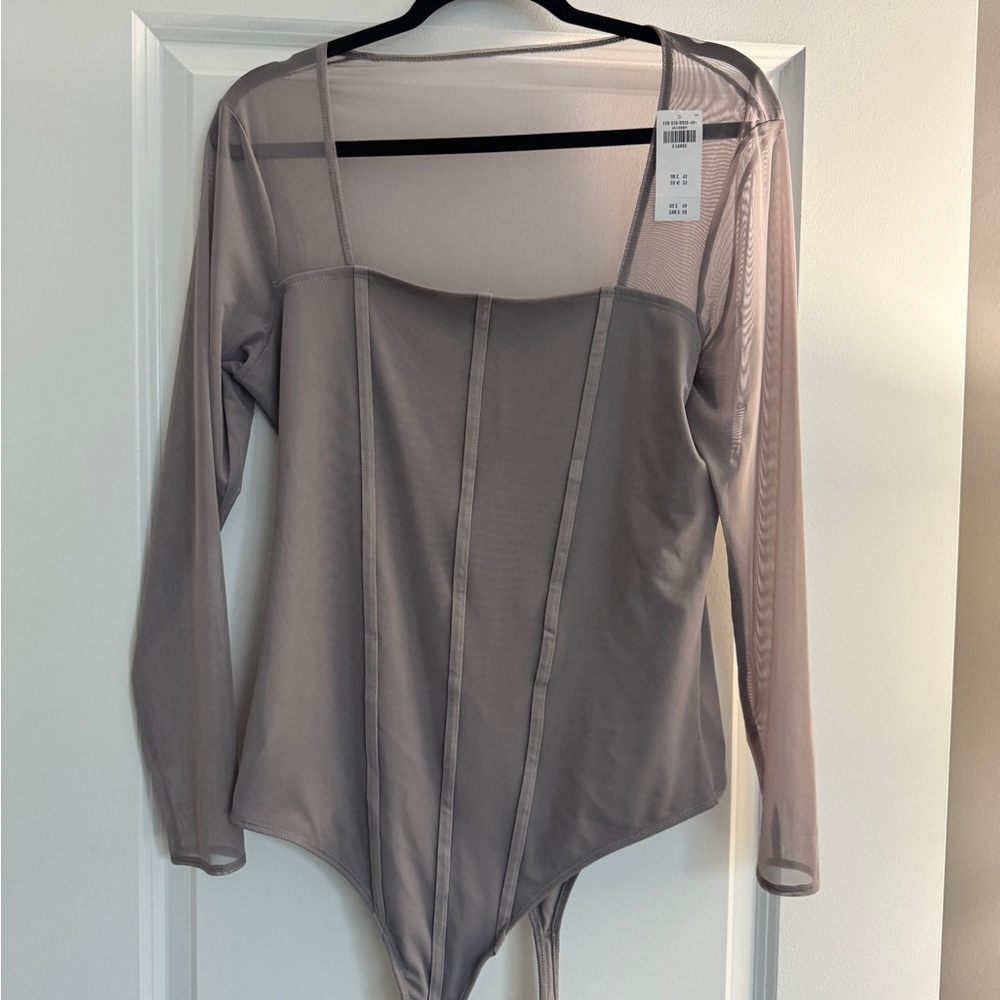 Tan Fitted Bustier Bodysuit